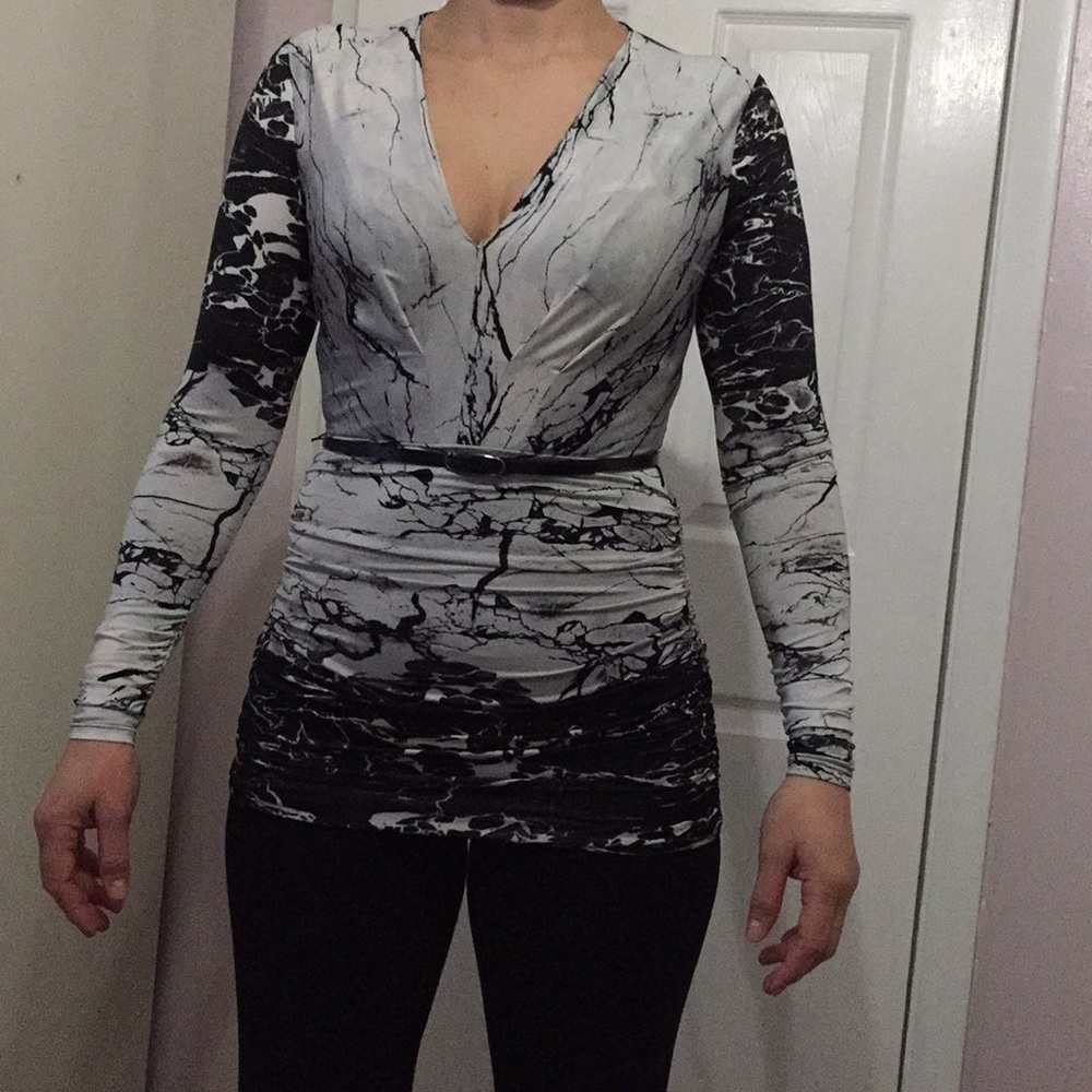 Black and gray top